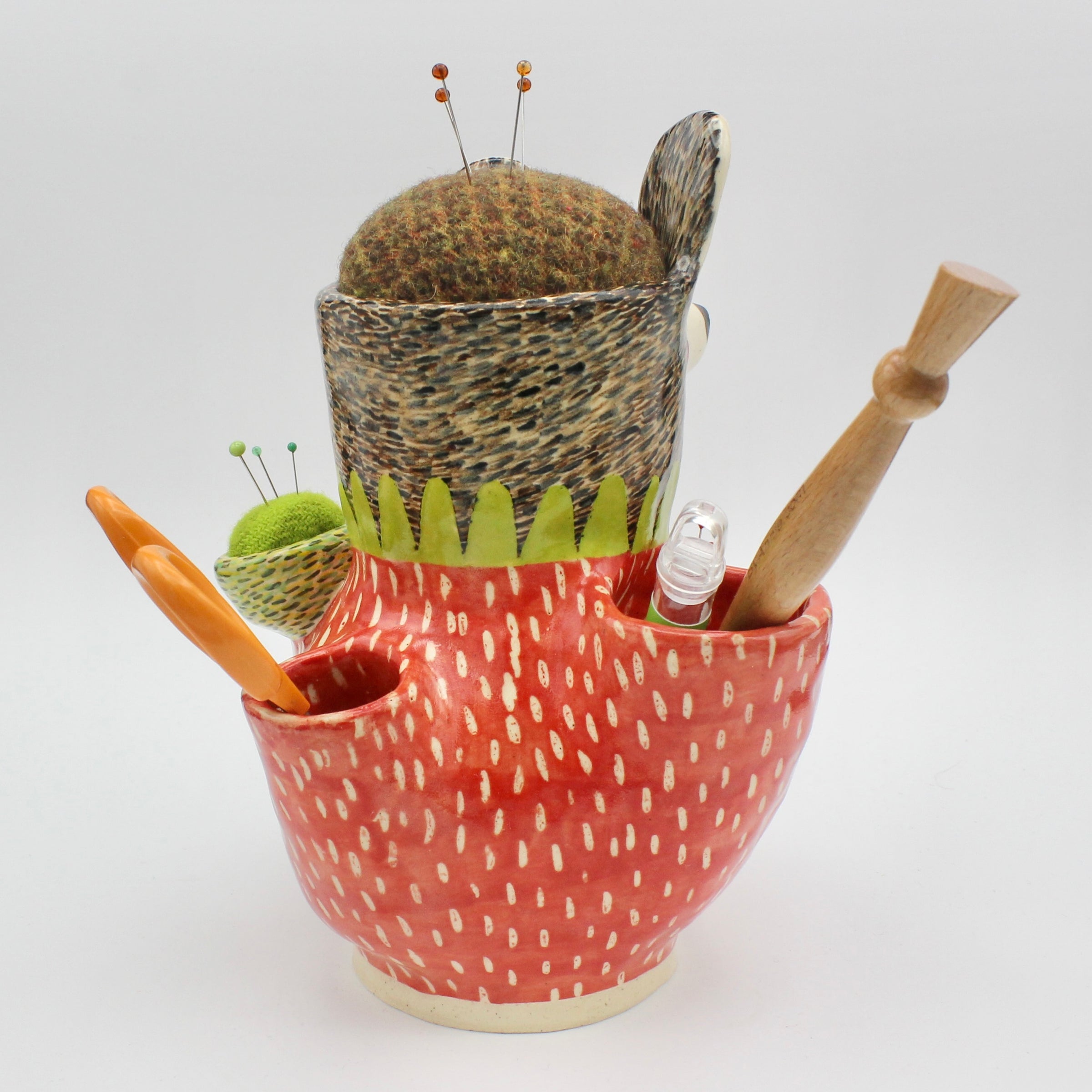 Super, Duper, Extra, Extra Large Sidekick Pincushion, with Friend and Tool Holders