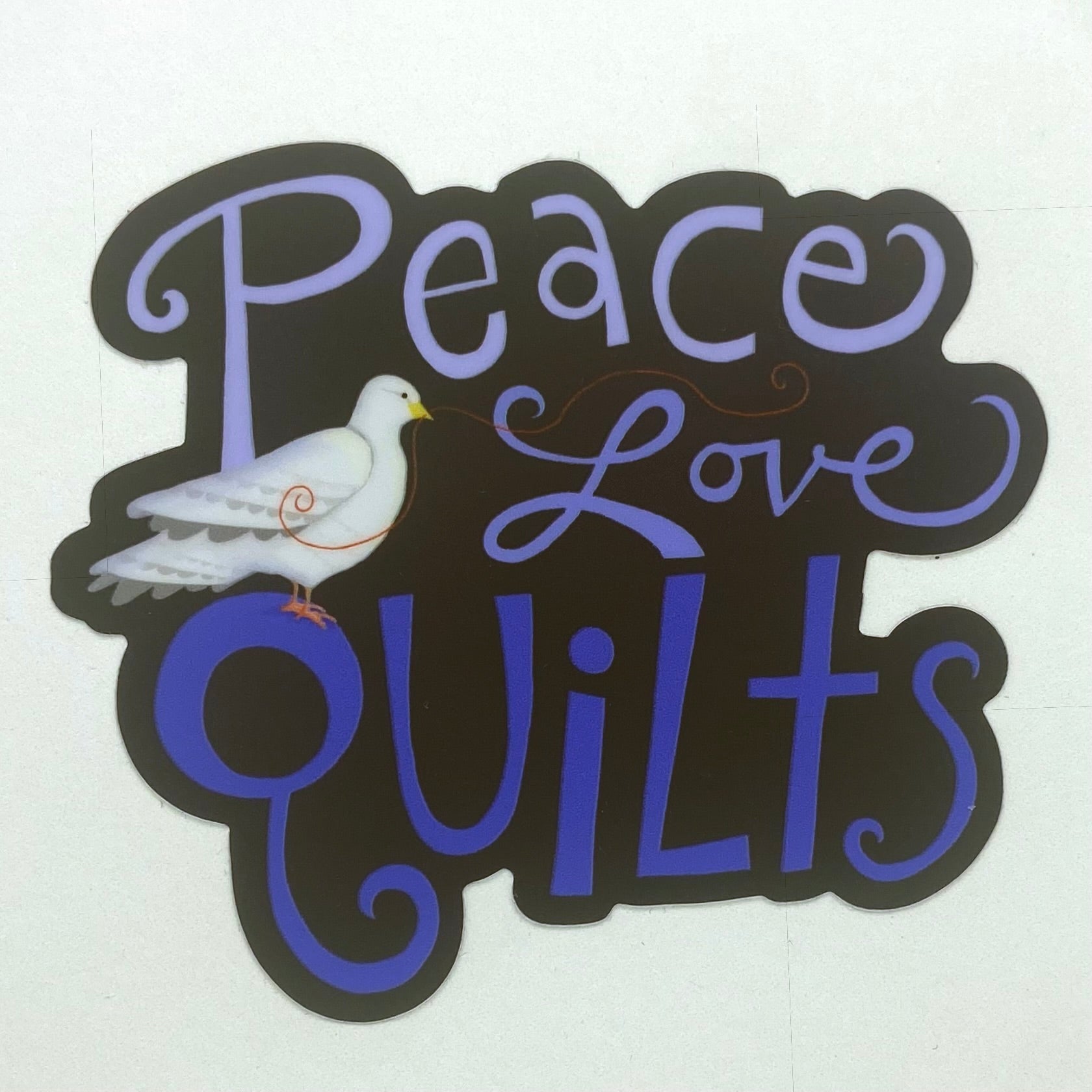 Sticker-Peace Love Quilts