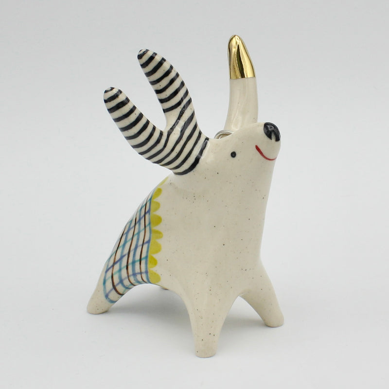 Ringimal- Thingimal Ring Holder with Gold Luster