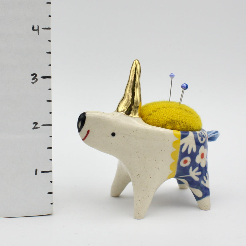 Sidekick Pincushion with Gold Luster