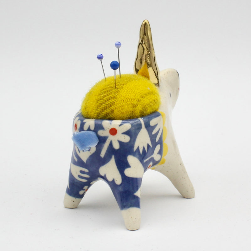 Sidekick Pincushion with Gold Luster