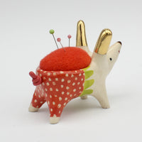 Sidekick Pincushion with Gold Luster