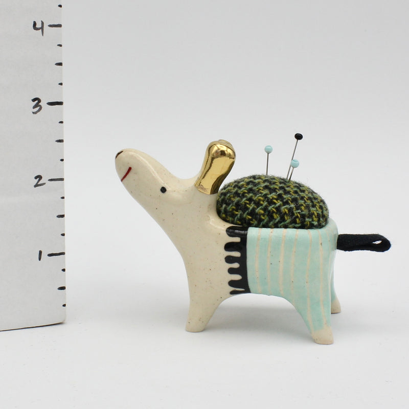 Sidekick Pincushion with Gold Luster