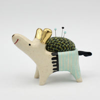 Sidekick Pincushion with Gold Luster