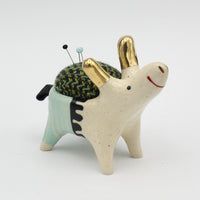 Sidekick Pincushion with Gold Luster