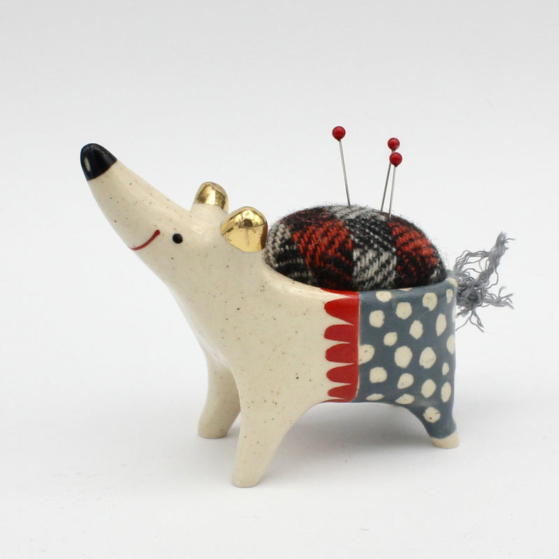 Sidekick Pincushion with Gold Luster