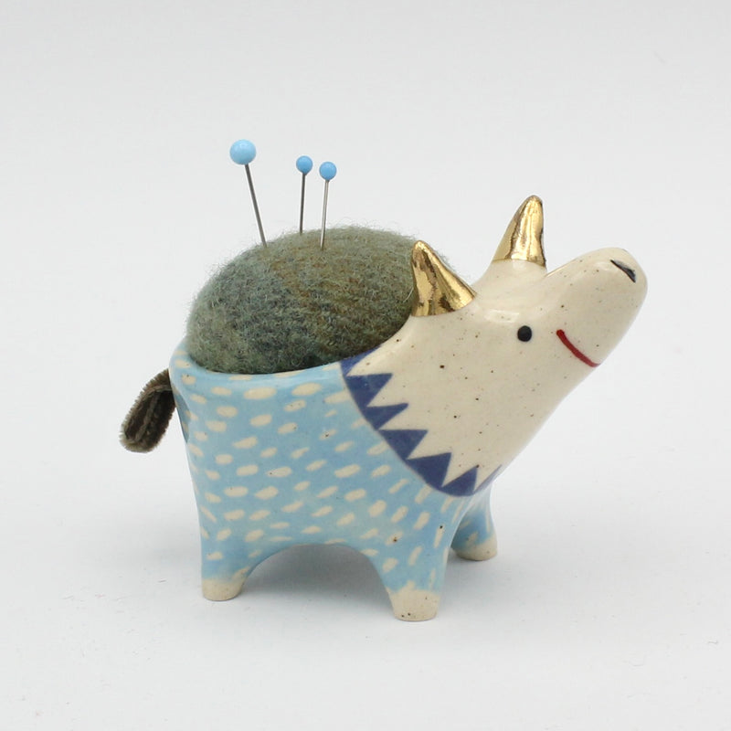 Sidekick Pincushion with Gold Luster