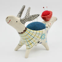 Sidekick Pincushion- Push Me Pull You with Extra Friend
