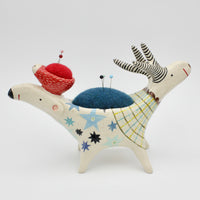 Sidekick Pincushion- Push Me Pull You with Extra Friend