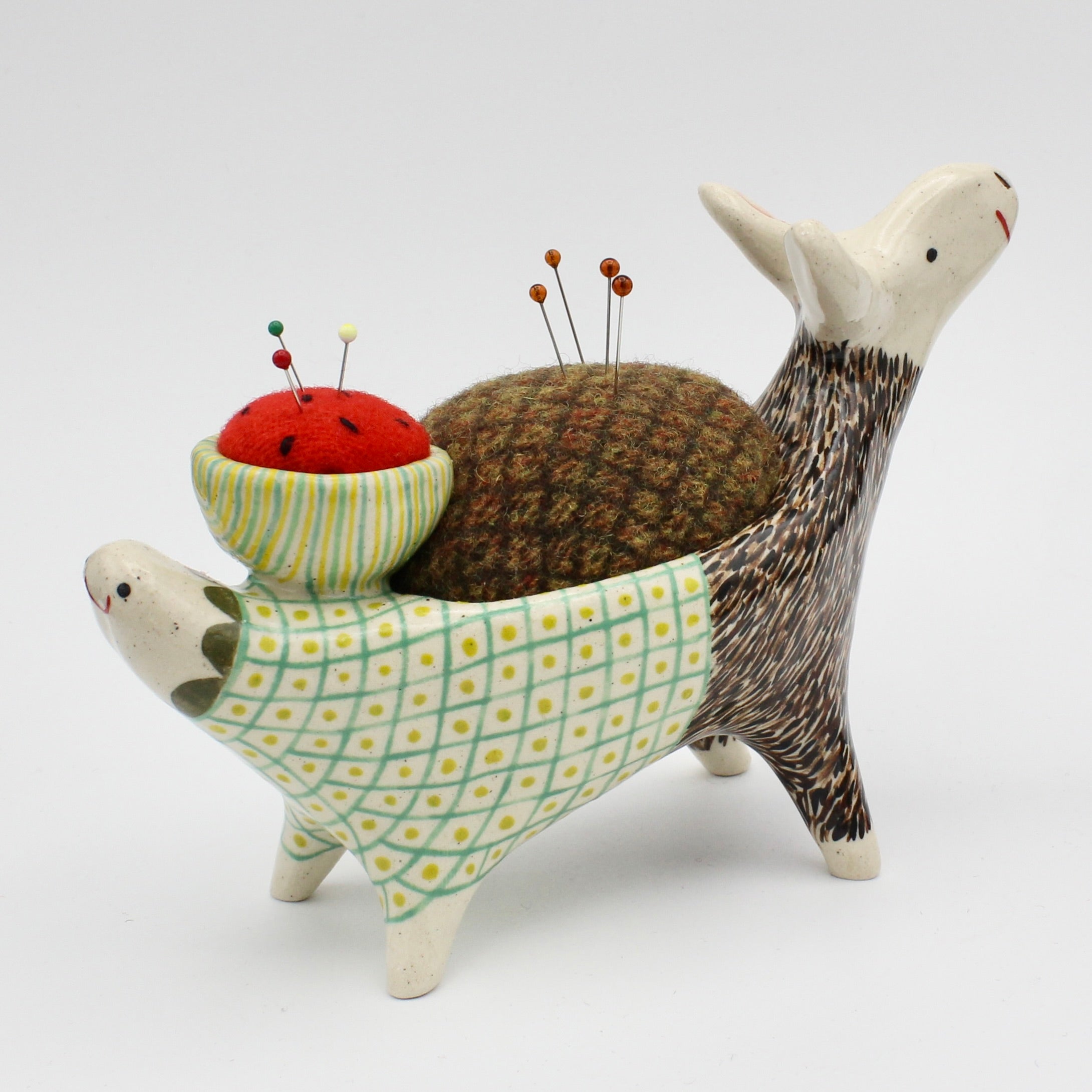 Sidekick Pincushion- Push Me Pull You with Watermelon