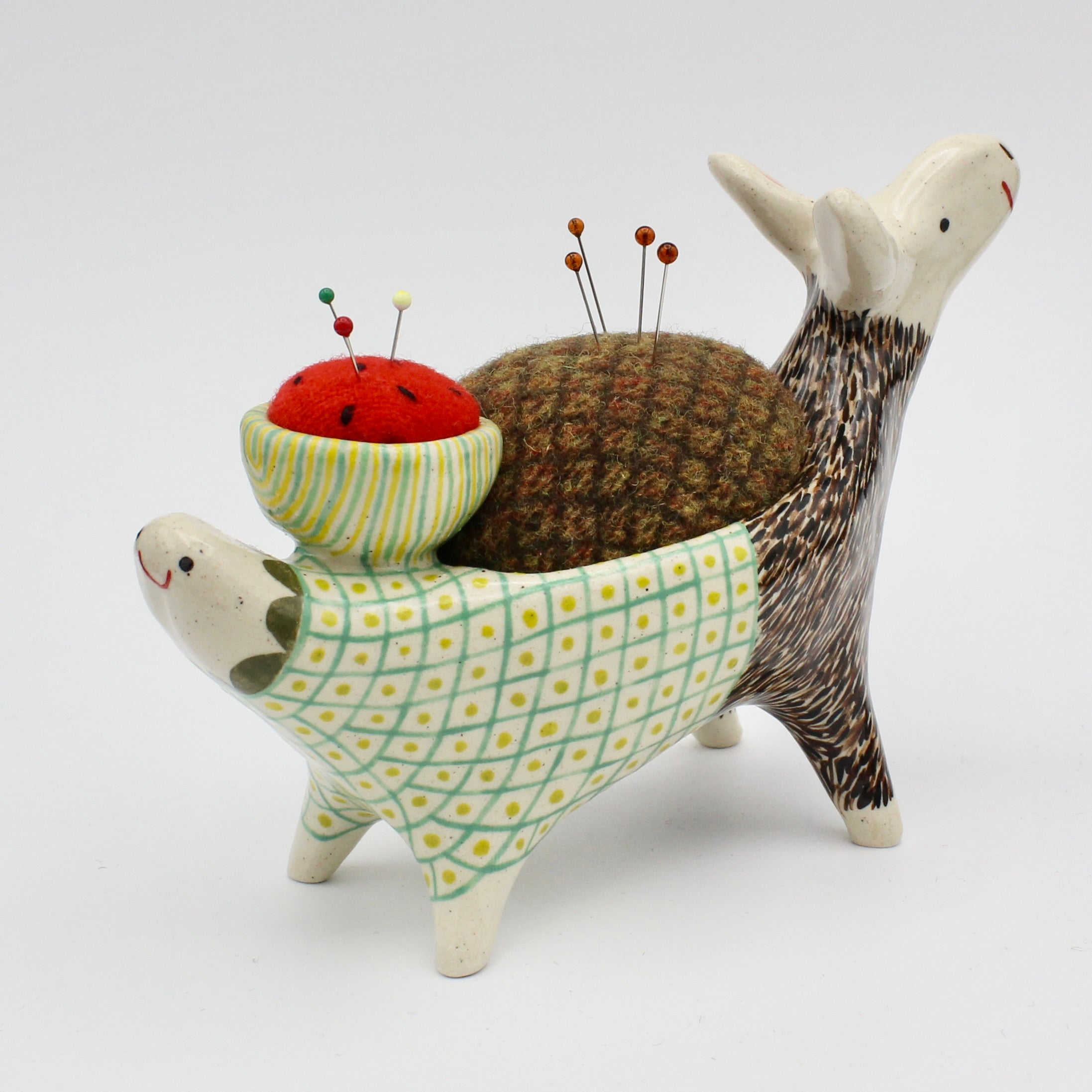 Sidekick Pincushion- Push Me Pull You with Watermelon