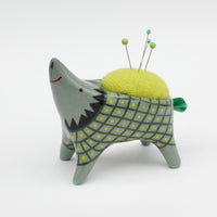 Sidekick Pincushion in Dark Green Clay