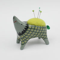 Sidekick Pincushion in Dark Green Clay