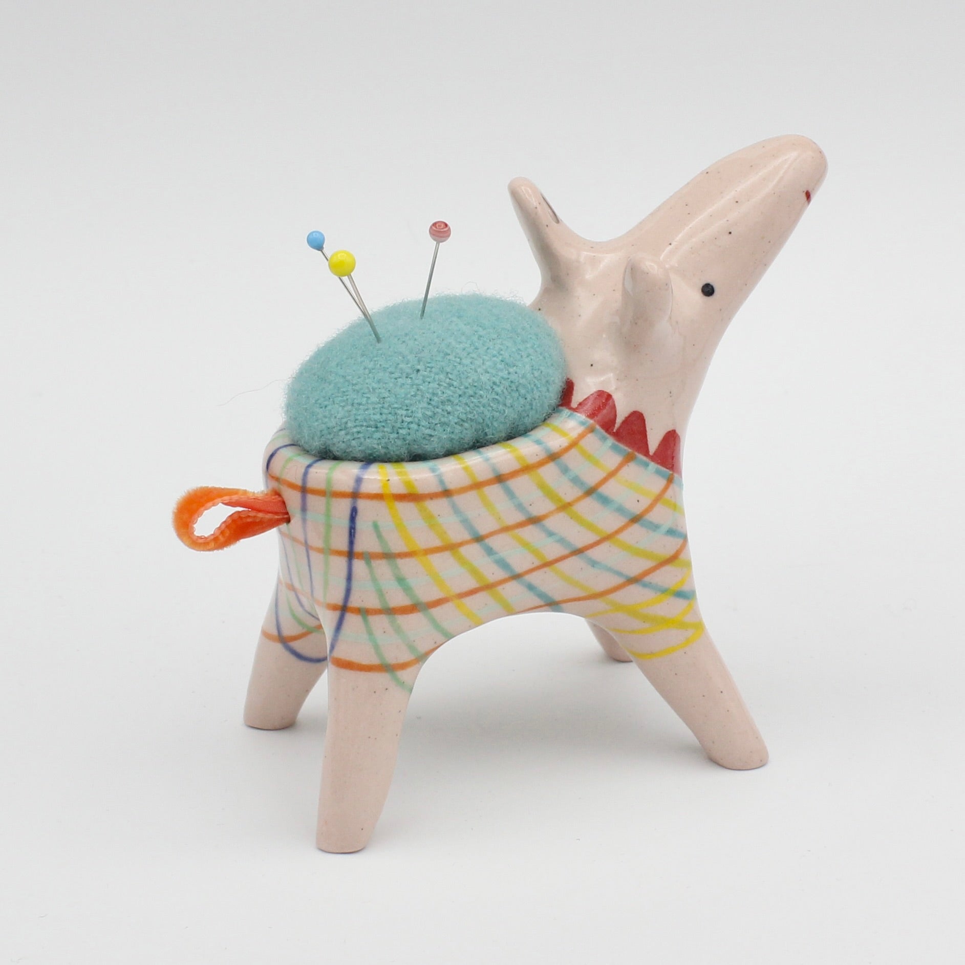 Sidekick Pincushion in Pale Pink Clay