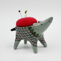 Sidekick Pincushion in Dark Green Clay