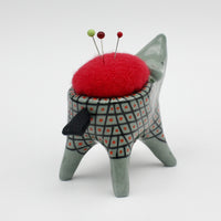 Sidekick Pincushion in Dark Green Clay