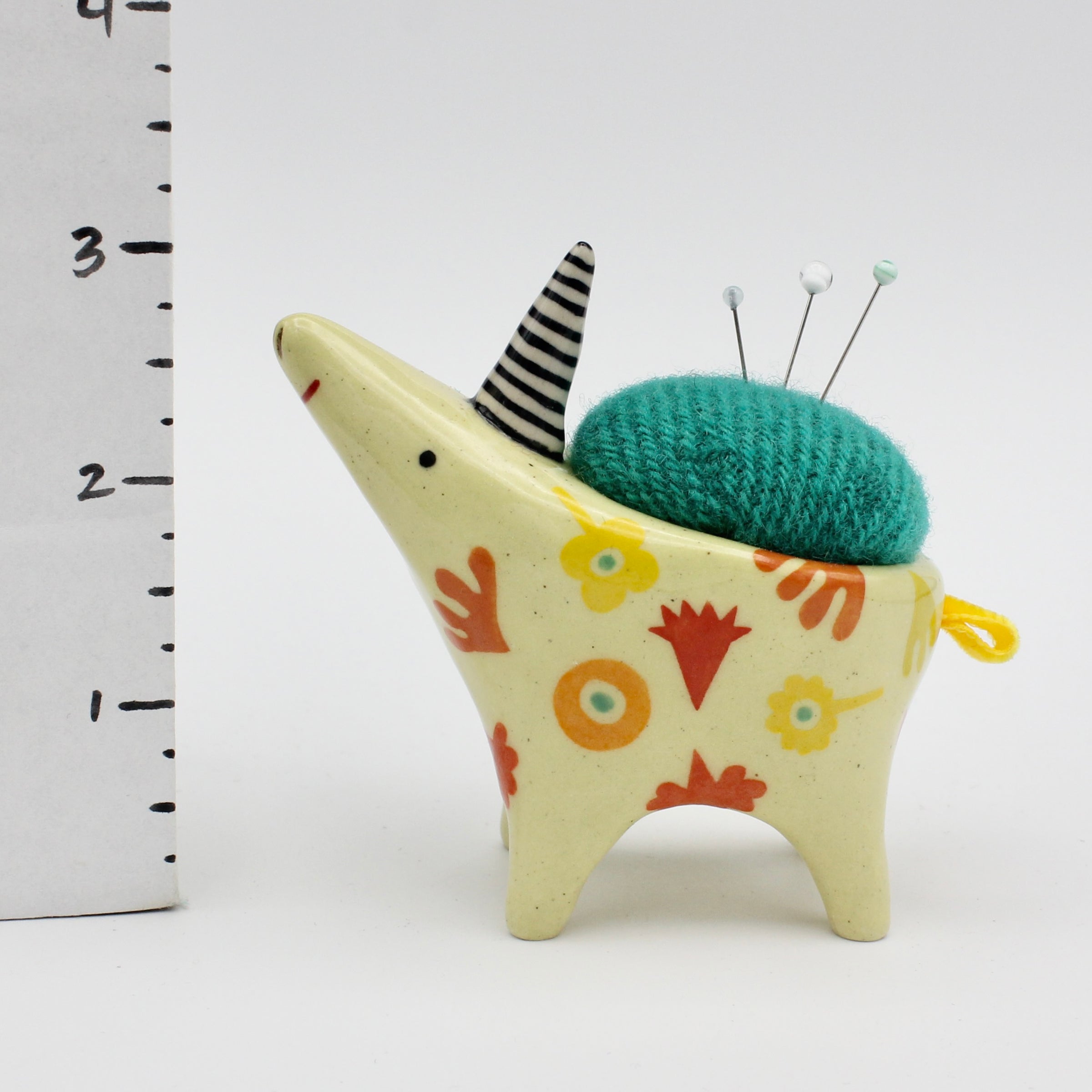 Sidekick Pincushion in Yellow Clay