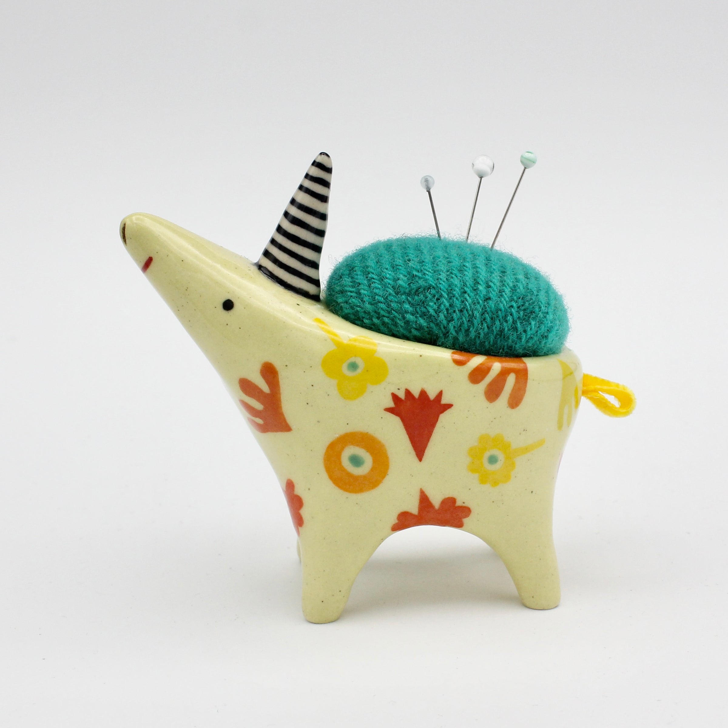 Sidekick Pincushion in Yellow Clay