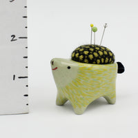 Small Bugimal Pincushion in Green Clay