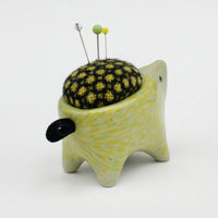 Small Bugimal Pincushion in Green Clay