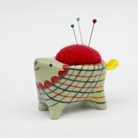 Small Bugimal Pincushion in Green Clay