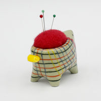Small Bugimal Pincushion in Green Clay