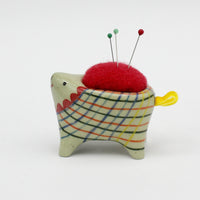 Small Bugimal Pincushion in Green Clay