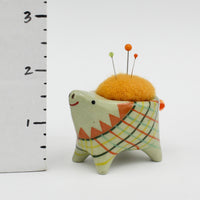 Small Bugimal Pincushion in Green Clay