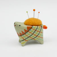 Small Bugimal Pincushion in Green Clay