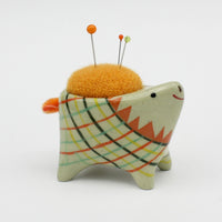 Small Bugimal Pincushion in Green Clay