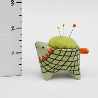 Small Bugimal Pincushion in Green Clay