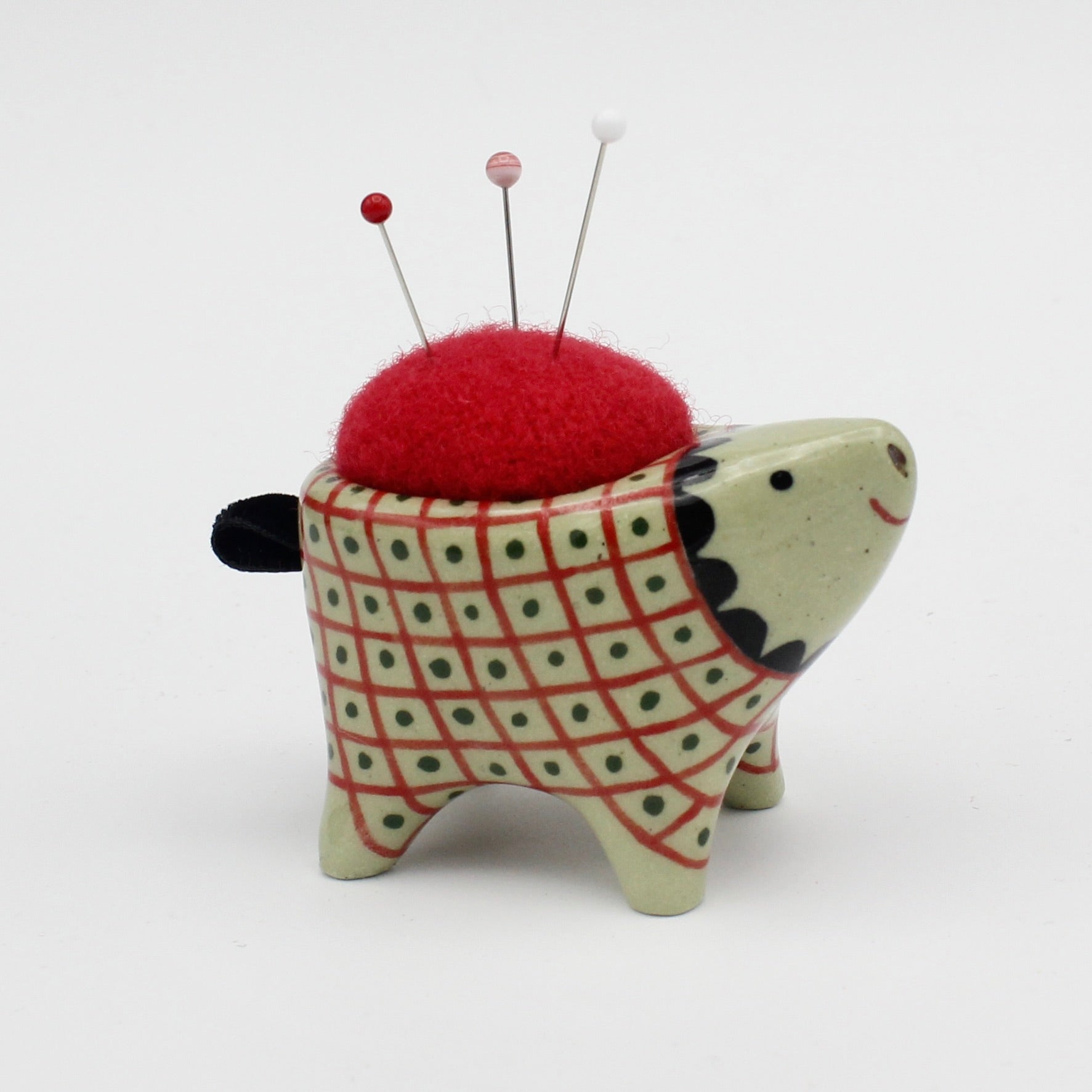 Small Bugimal Pincushion in Green Clay