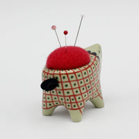 Small Bugimal Pincushion in Green Clay