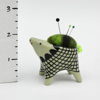 Small Bugimal Pincushion in Green Clay