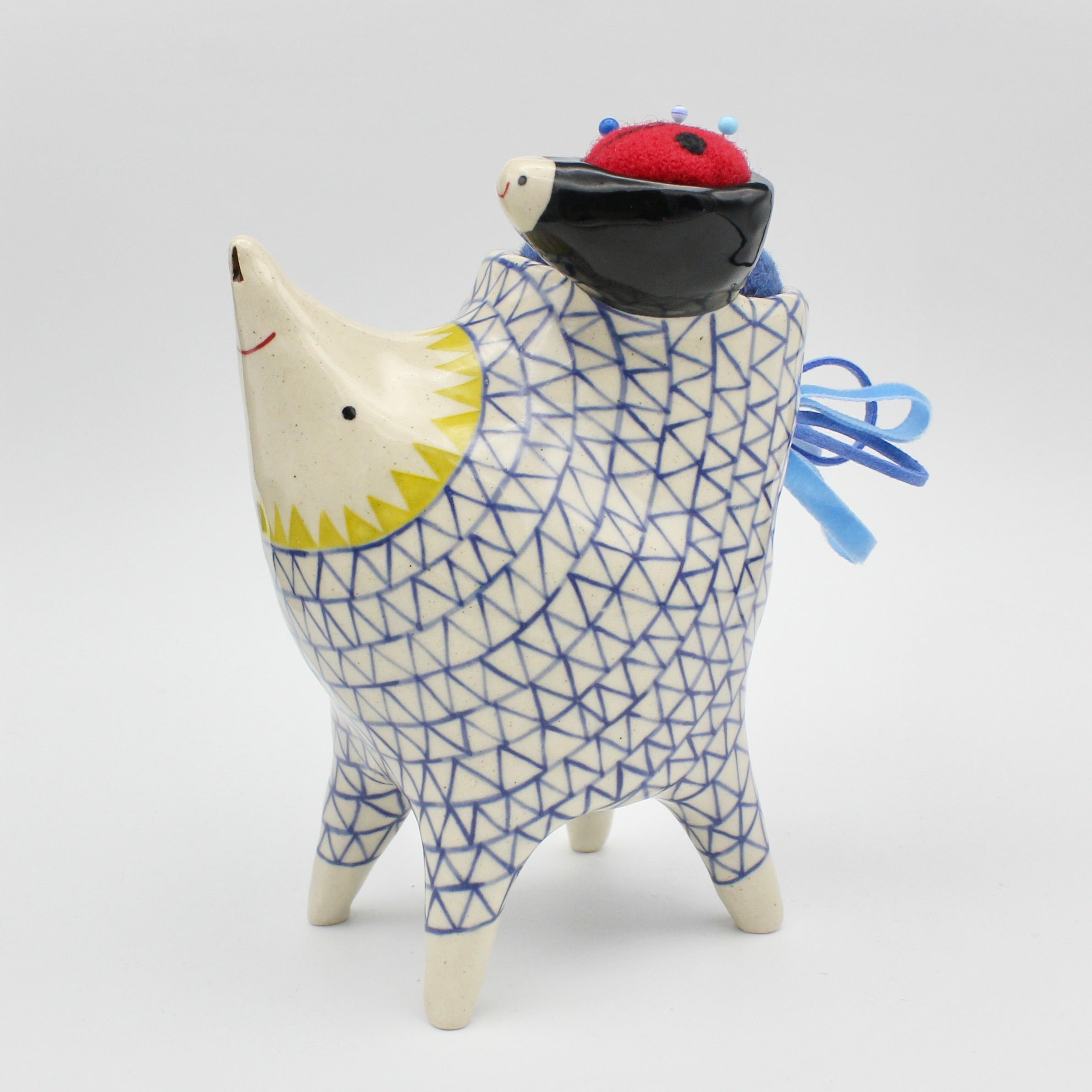 Sidekick Pincushion-Extra Large with Ladybug Friend