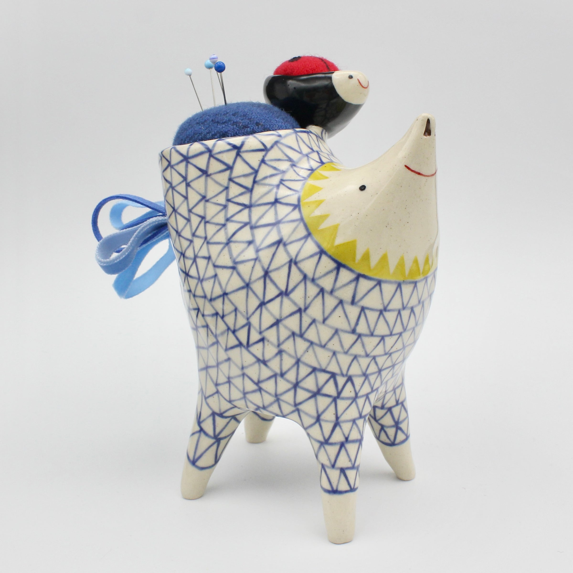 Sidekick Pincushion-Extra Large with Ladybug Friend