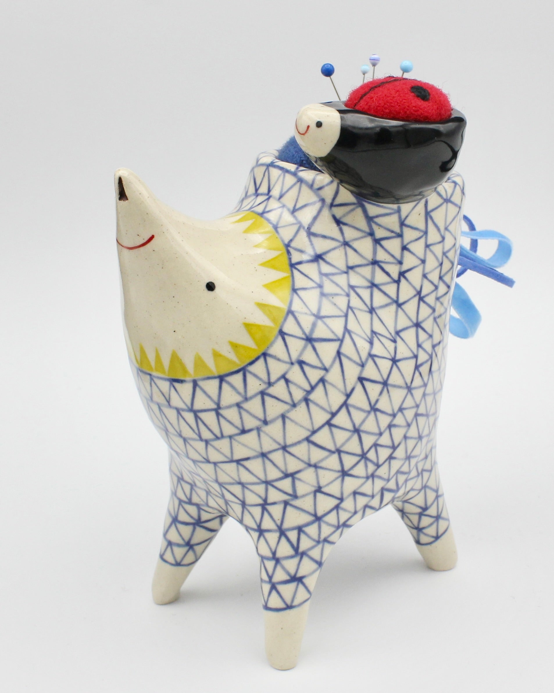 Sidekick Pincushion-Extra Large with Ladybug Friend