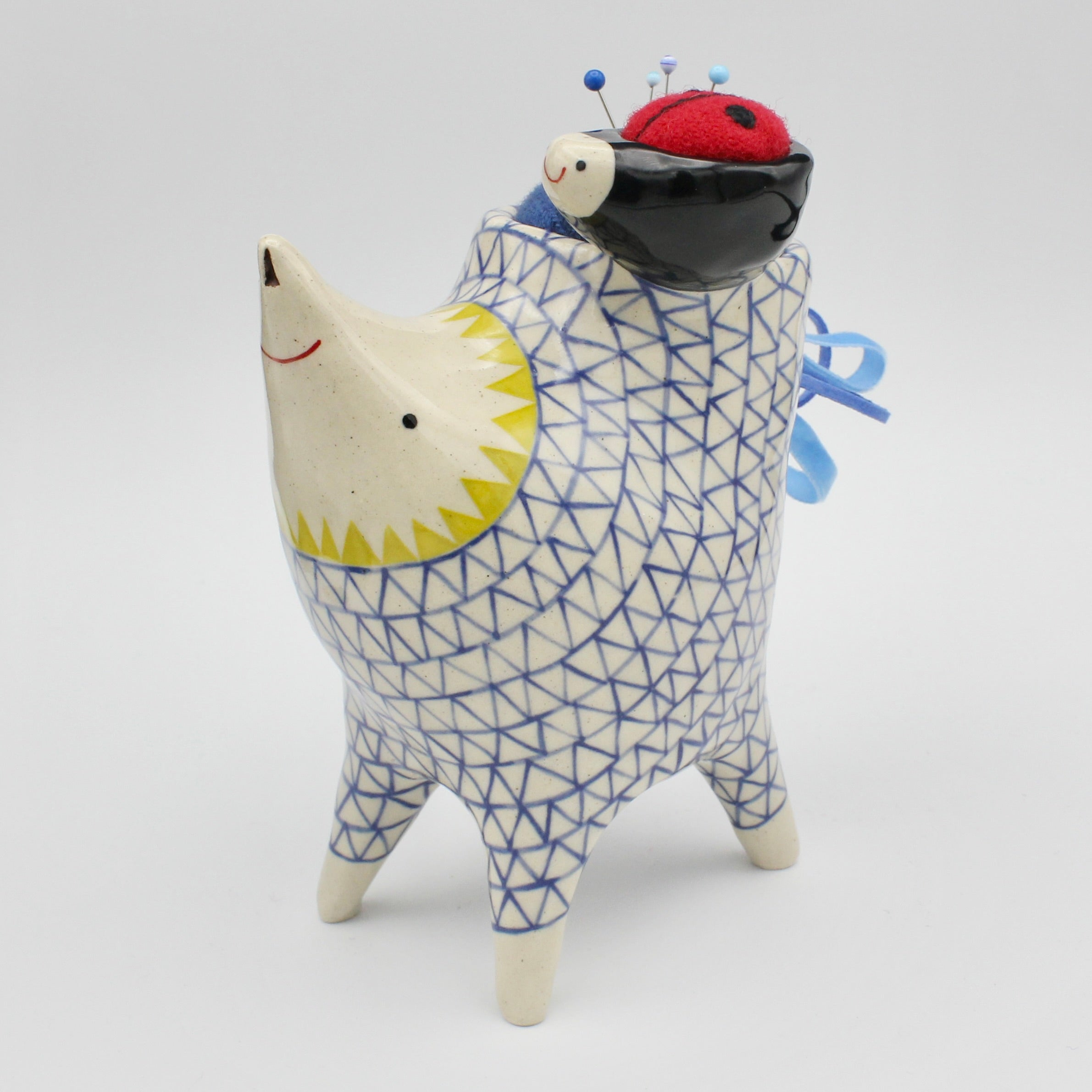 Sidekick Pincushion-Extra Large with Ladybug Friend