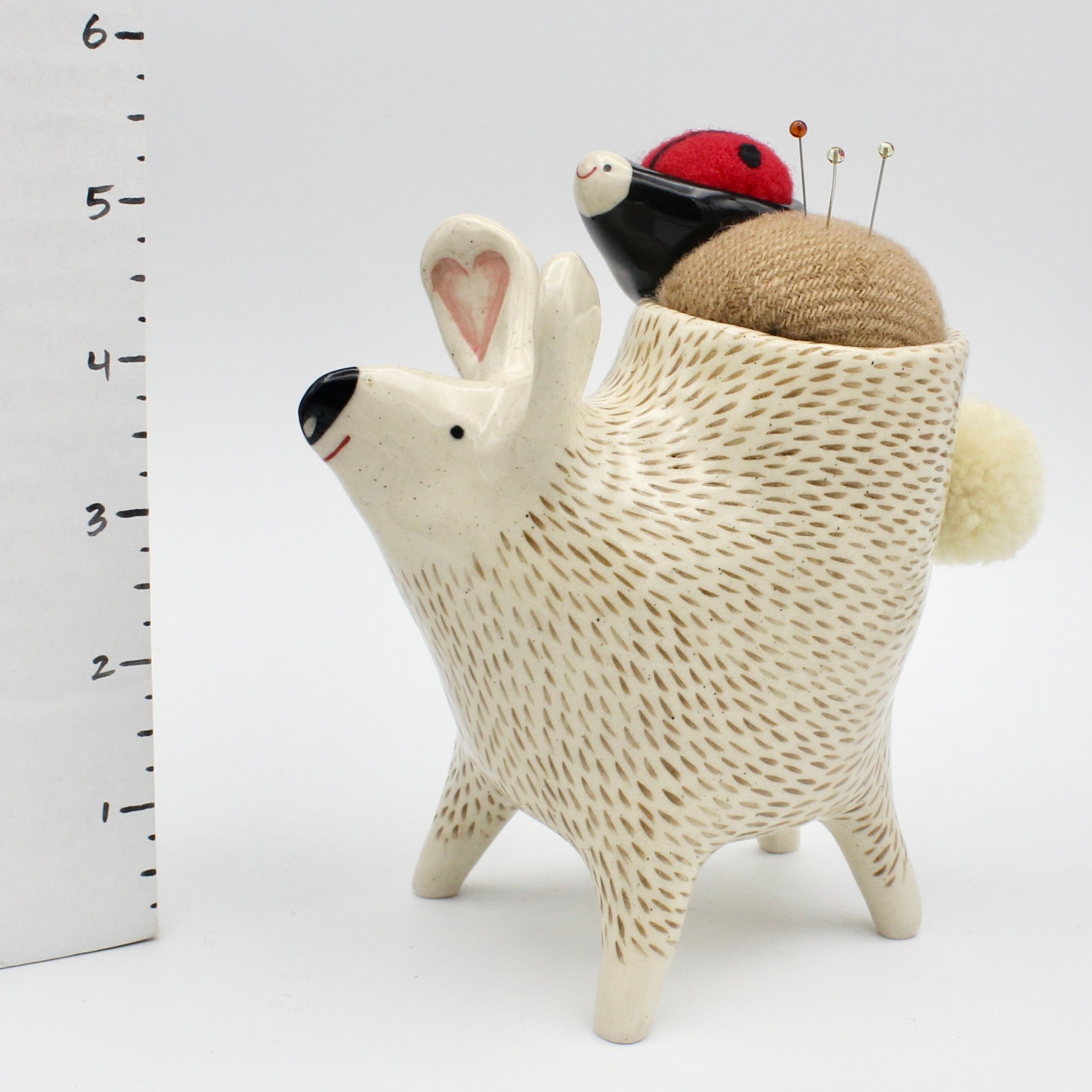 Sidekick Pincushion-Extra Large with Ladybug Friend
