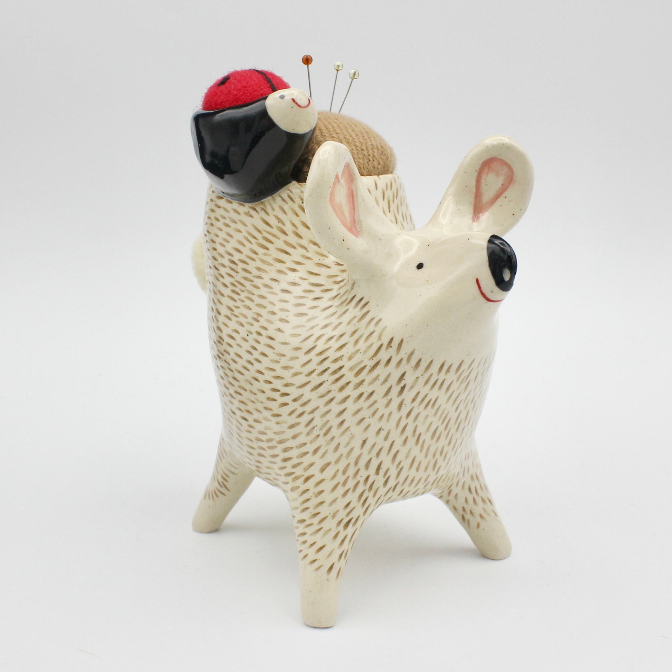 Sidekick Pincushion-Extra Large with Ladybug Friend