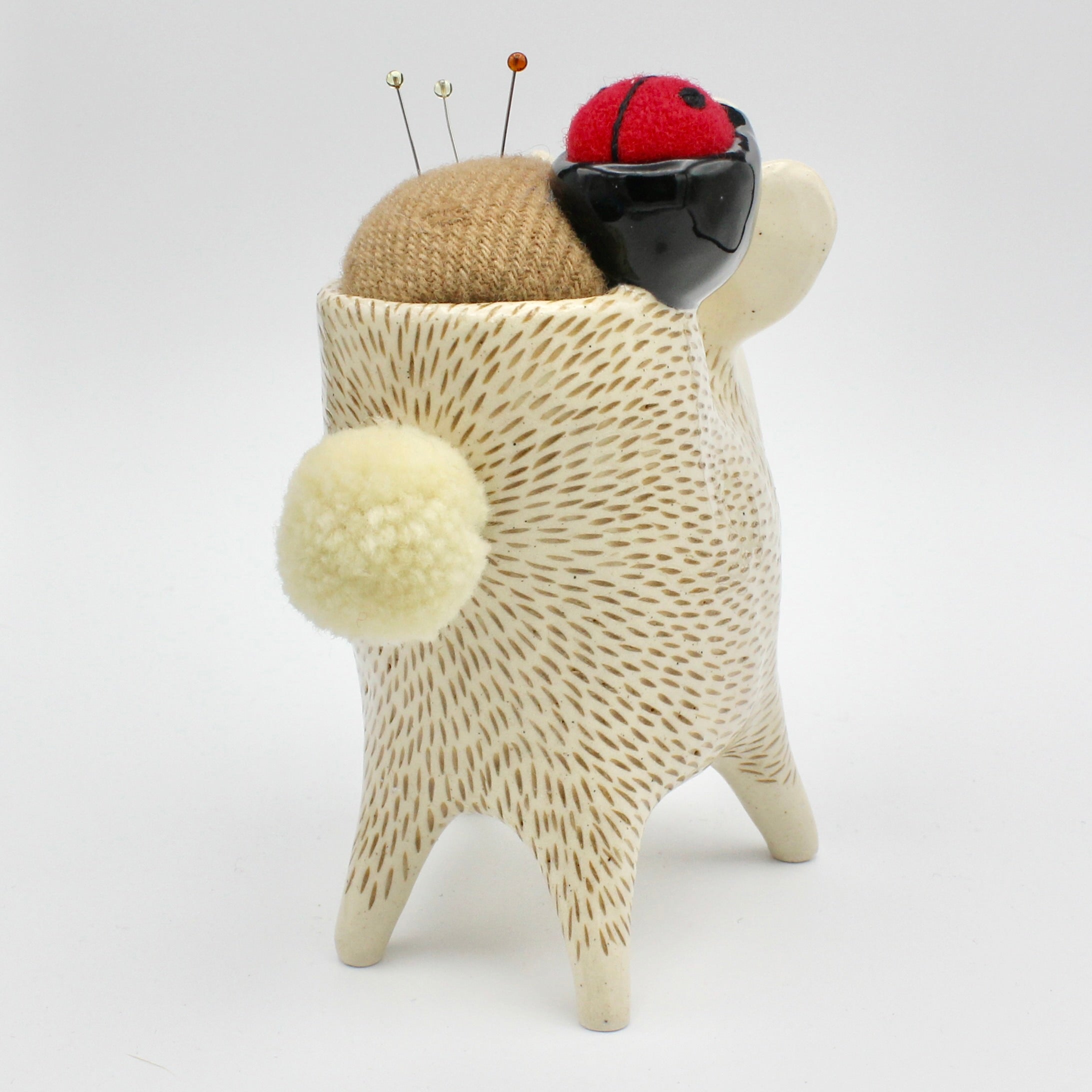 Sidekick Pincushion-Extra Large with Ladybug Friend