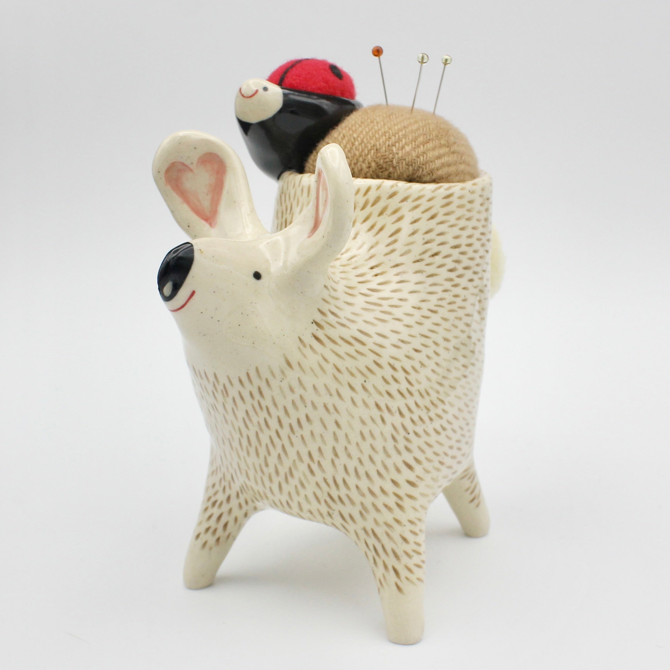 Sidekick Pincushion-Extra Large with Ladybug Friend