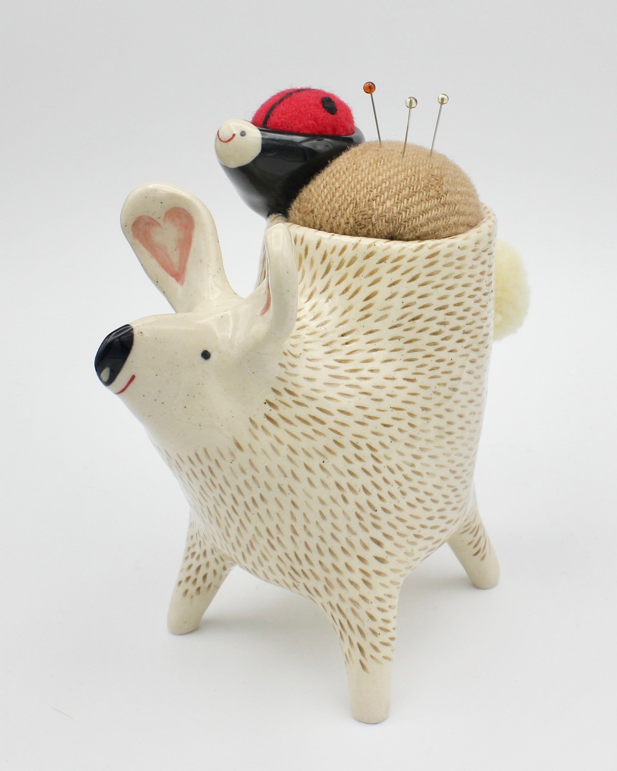 Sidekick Pincushion-Extra Large with Ladybug Friend