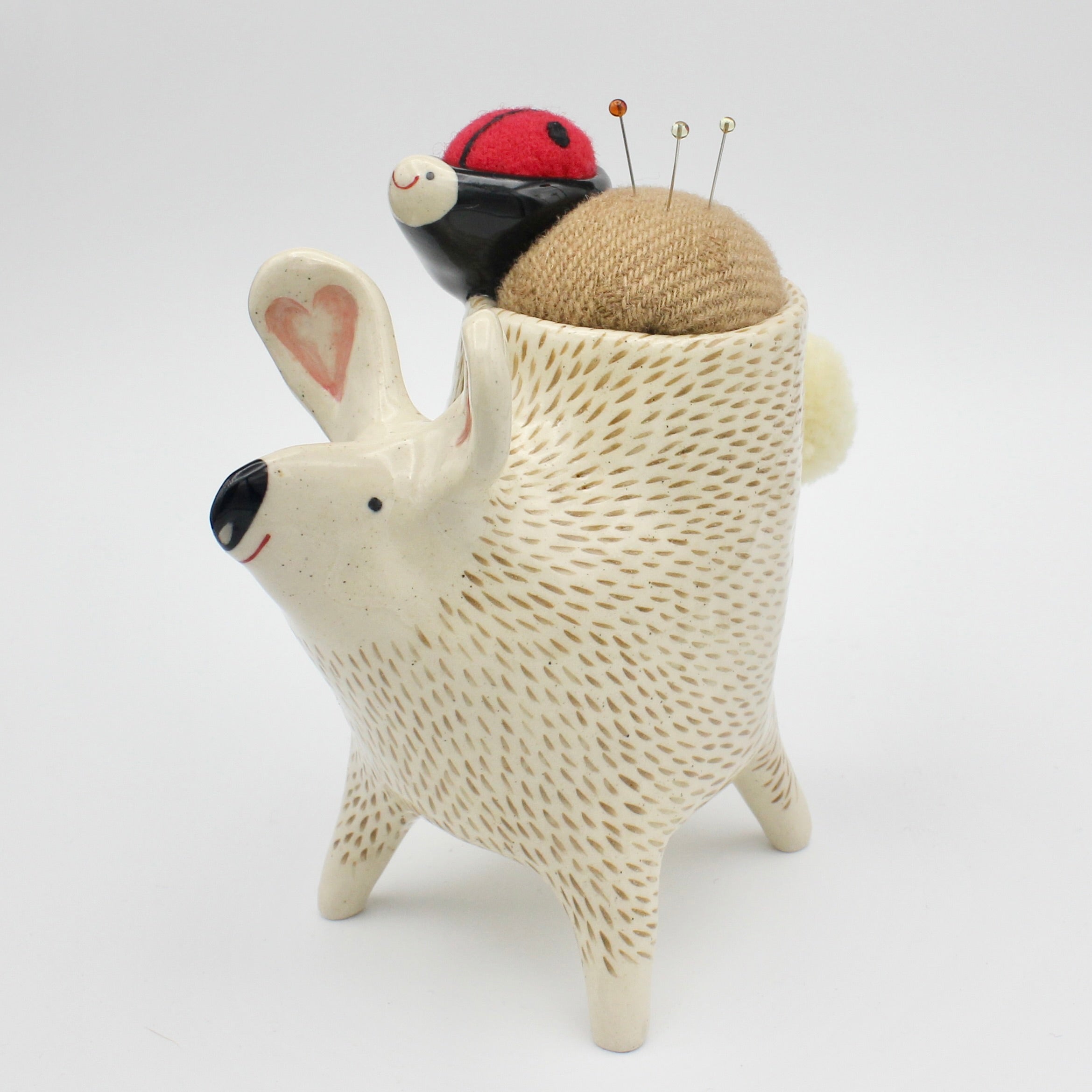 Sidekick Pincushion-Extra Large with Ladybug Friend