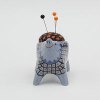 Small Sidekick Pincushion in Blue Clay