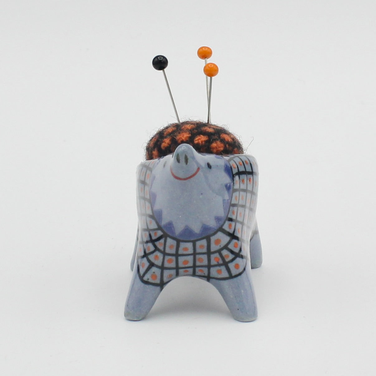 Small Sidekick Pincushion in Blue Clay