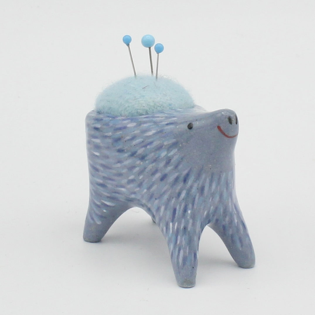 Small Sidekick Pincushion in Blue Clay