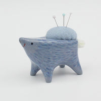 Small Sidekick Pincushion in Blue Clay