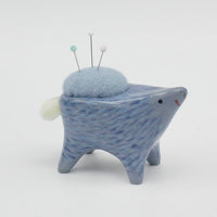 Small Sidekick Pincushion in Blue Clay