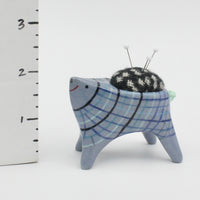 Small Sidekick Pincushion in Blue Clay